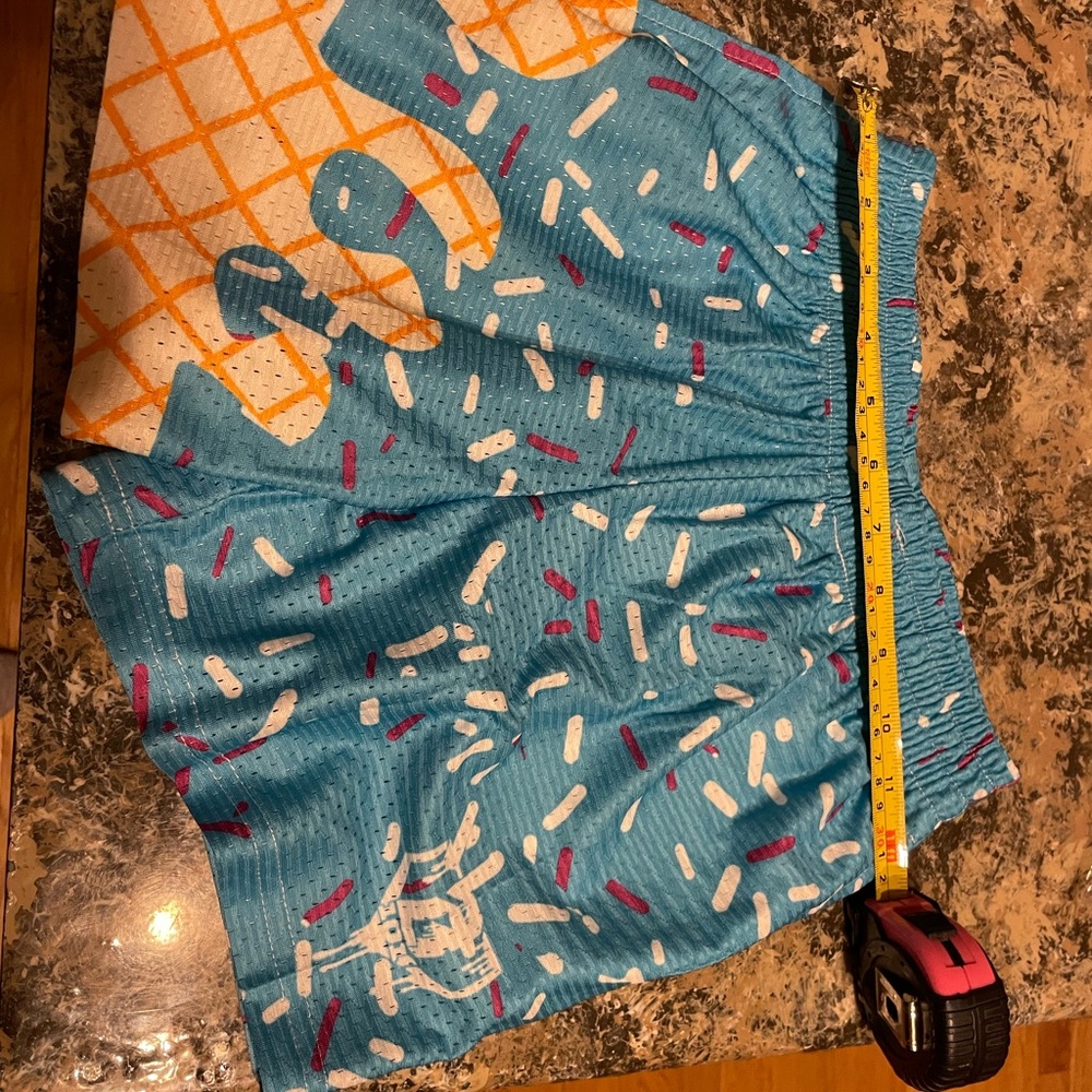 Blue ice-cream Shorts with Sprinkles Design
